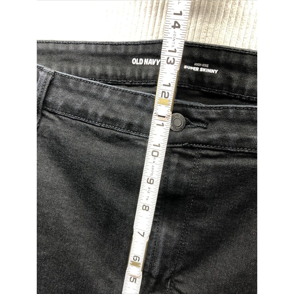 Old Navy Super Skinny Jeans Size 18 Black Mid Rise Black Wash - Picture 9 of 16